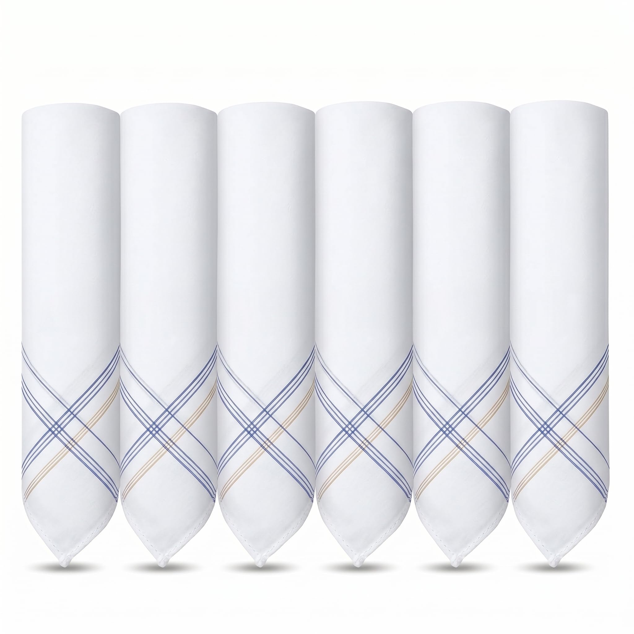 Men's Cotton Handkerchief Set | Soft & Absorbent Hanky for Men | 100% Pure Cotton, Medium Size, Everyday Use | Premium Washable Pocket Hankies for Office, Travel & Gift Pack-image-17