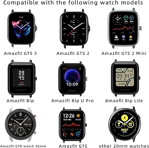 Miniatura 5 de Watch Bands Compatible with Amazfit GTS 3GTS 2GTS miniGTSAmazfit BipBip LiteBip U ProAmazfit GTR 42mm20mm Elastic Watch Band Replacement Wristband