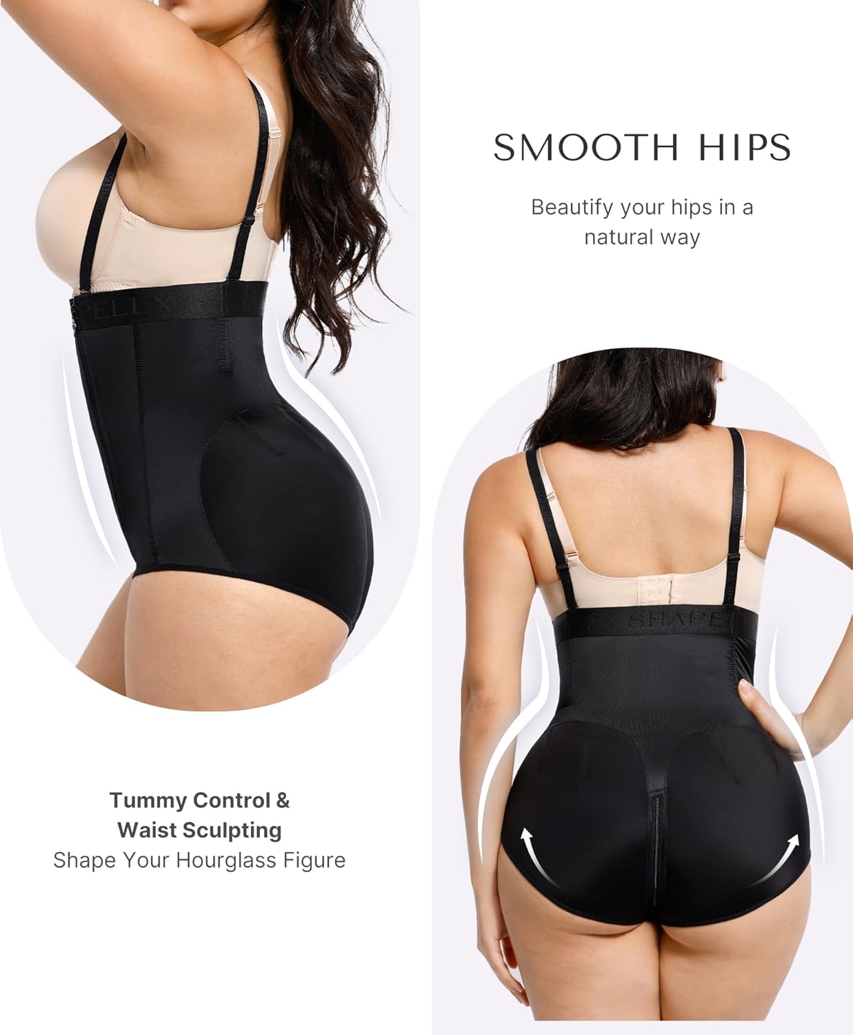 SHAPELLX High Waisted Shapewear for Women Tummy Control Body Shaper Fajas Colombianas Compression Bodysuit Control Panties - Image 3