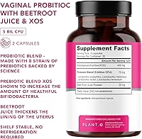 Vista 2 de Probióticos vaginales para mujeres con 4 cepas de Lactobacillus Mezcla de probióticos y prebióticos para equilibrio del pH, olor vaginal saludable