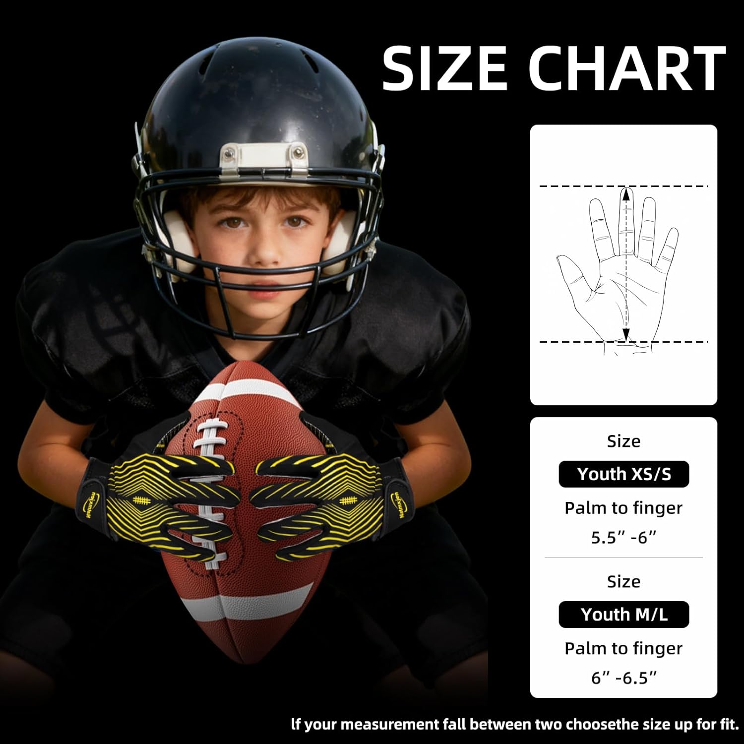 Youth Football Gloves Kids Sticky Receiver Gloves Grip Football Glove for Boys and Girls - Image 5