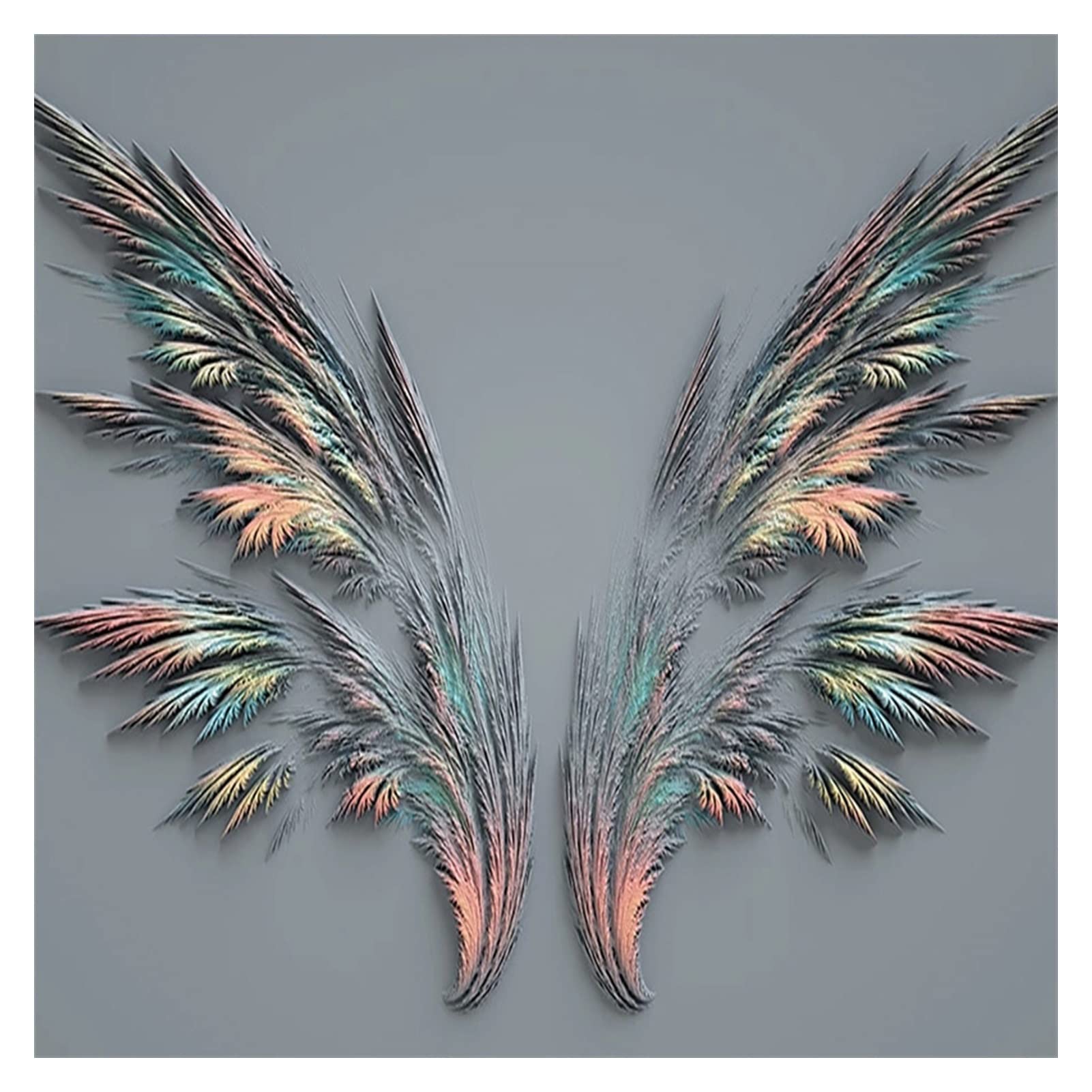 Wandtattoo 3D Relief Federflügel Wandbild Tapete Wohnzimmer Schlafzimmer Abstrakte Kunst Hintergrund Wandaufkleber wasserdichte Wandgemälde Wandaufkleber