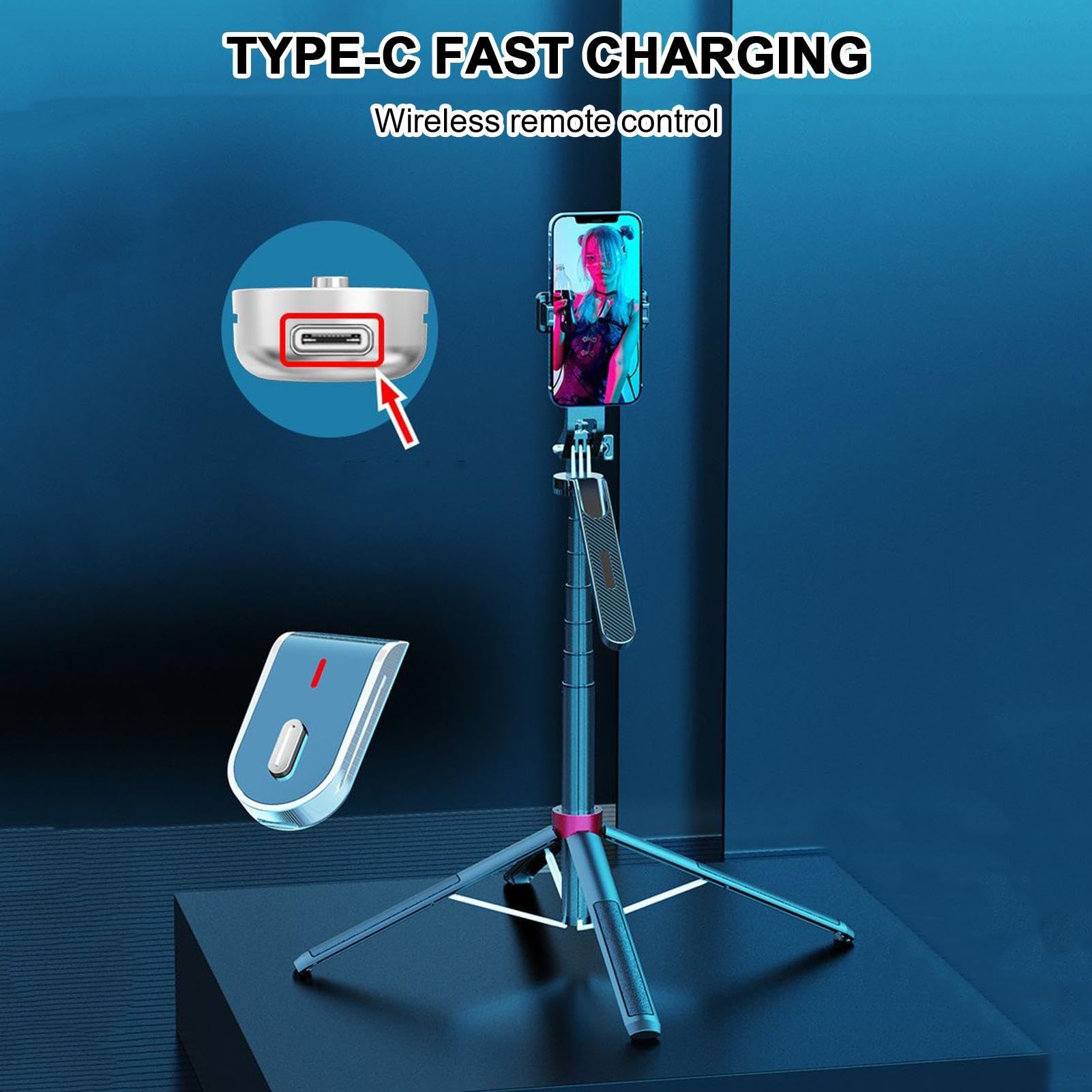 Asta Per Selfie Portatile Bastone Per Foto Compatto | Supporto Fotocamera Con Rotazione E Stabilizzazione Per Vlogging Streaming Fotografia Viaggio Zaino In Spalla