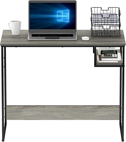 Miniatura 4 de Furinno - Escritorio Moretti Lifestyle para estudiar, 35 pulgadas, roble francés gris