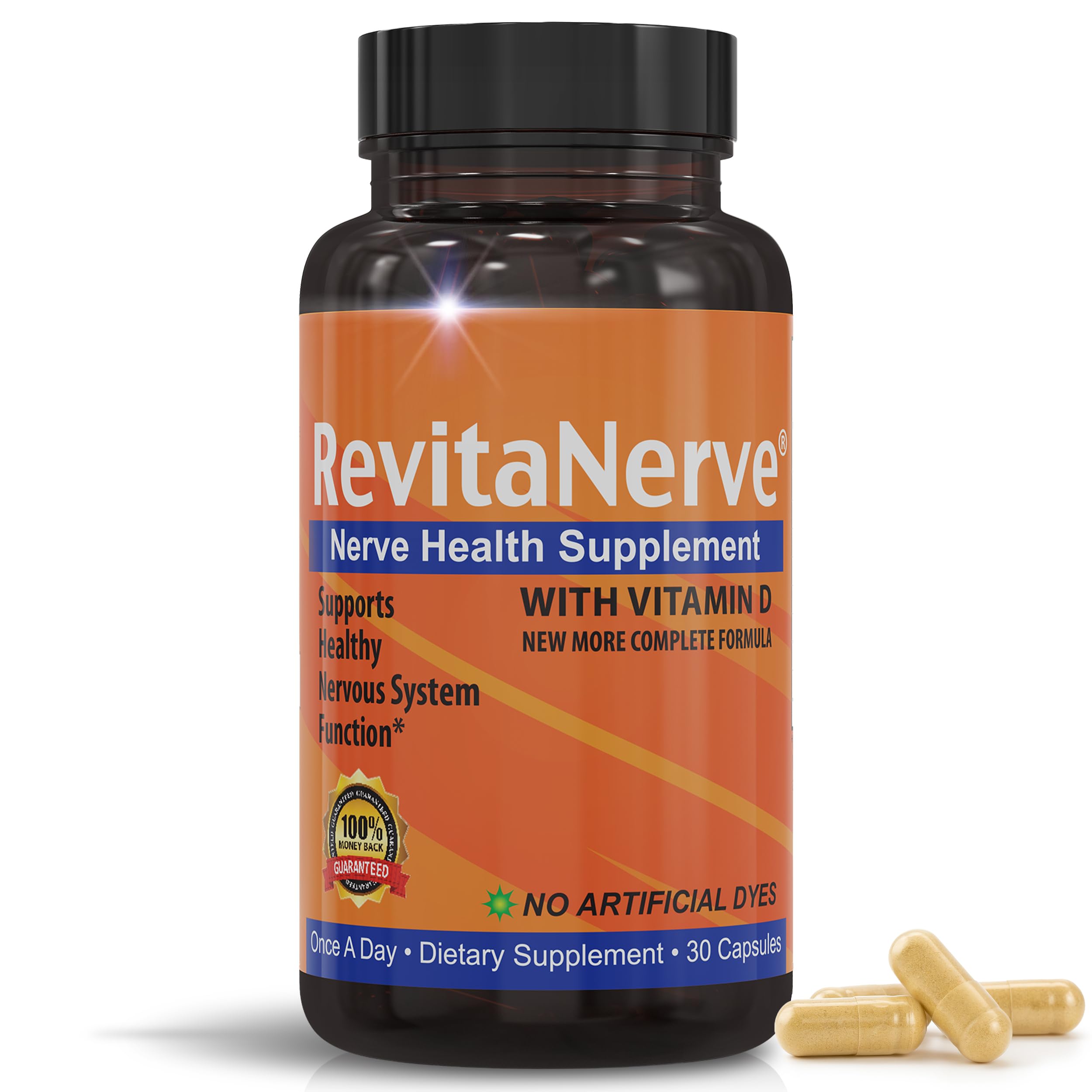 Neuropathy Nerve Support and Relief | Revitalizing Supplement for Nerve Discomfort | Once A Day | Reduce Nerve Aches (Single Pack (30 Count))