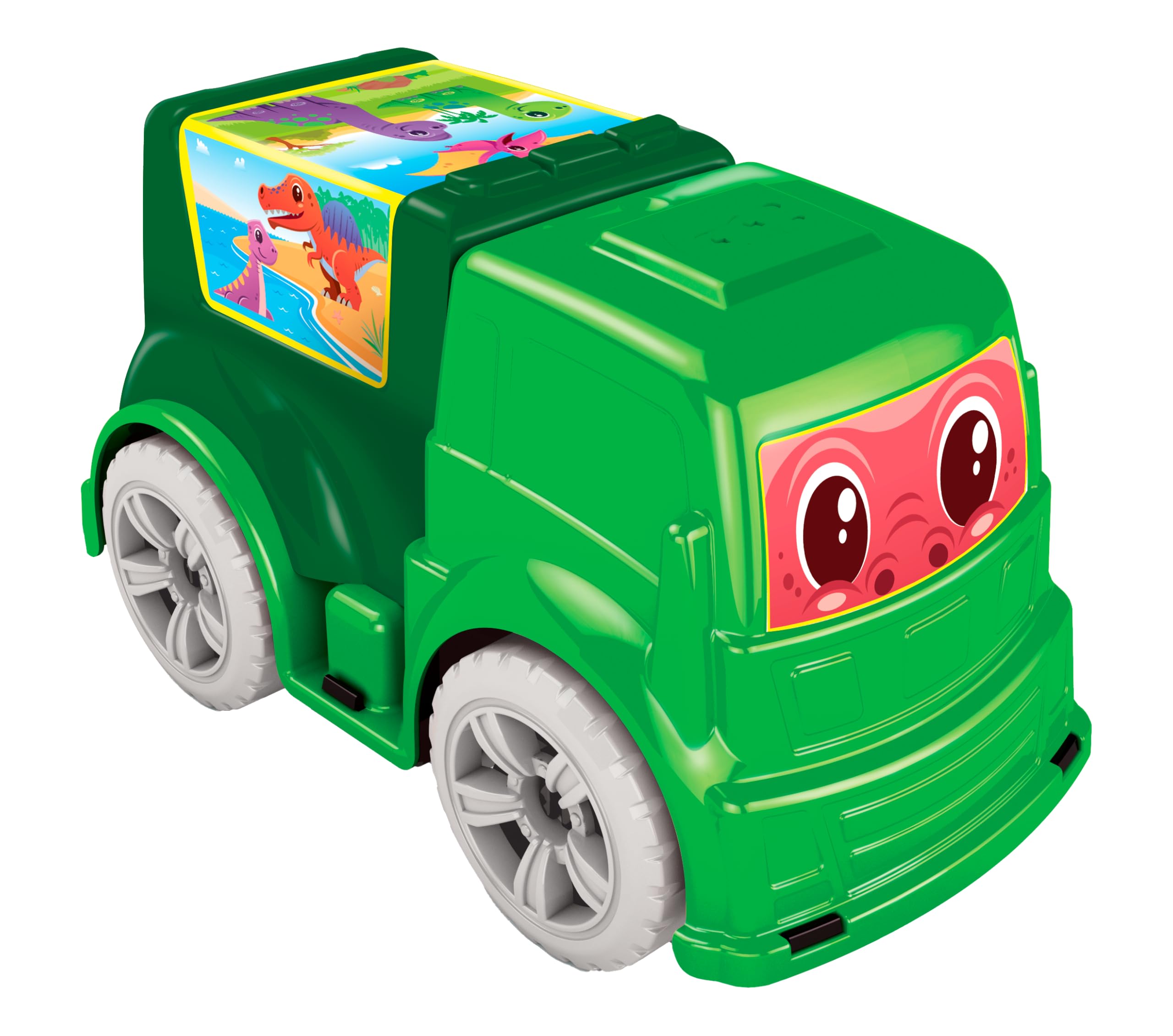 GGB Plast Carrinho de Brinquedo Mini Frota Dinossauro Verde