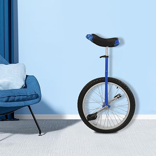 Miniatura 62 de Monociclo de rueda, bicicleta de una rueda con borde y pedales, monociclos de acero modernos para edades unisex de 10 a 60 años, entrenamiento