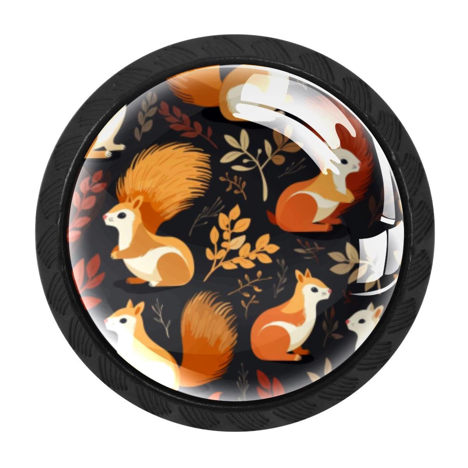 Chenzzzz Multicolored 15 4 Pack Black Squirrel Kitchen Handles, Cabinet Pulls Hardware For Cupboard Drawer Knobs Dresser Pulls