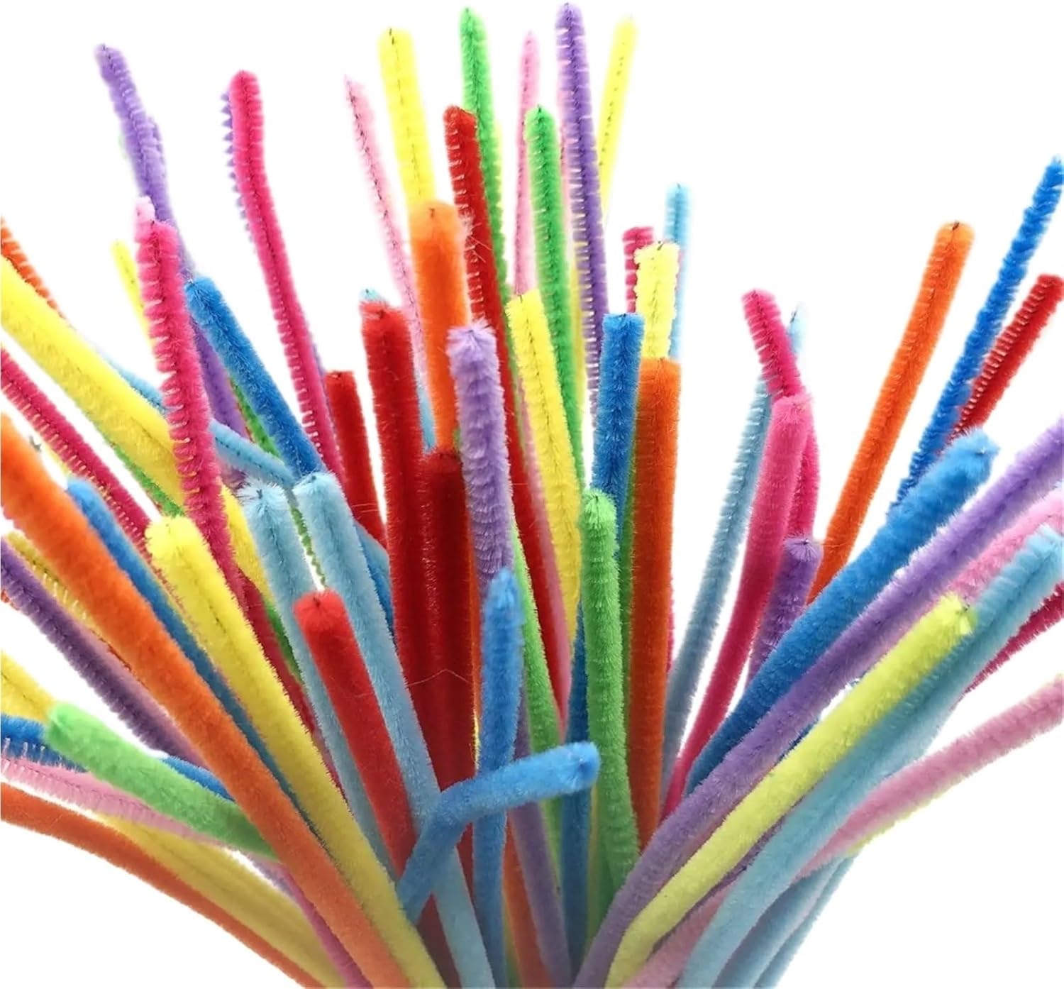 Glitter Pipe Cleaners 1000Pcs Chenille Stems Pipe Cleaners Plush Tinsel Stem Wired Sticks Twist Stick Hair Strip DIY Craft for Projects Creative DIY Room Decor(Color3)