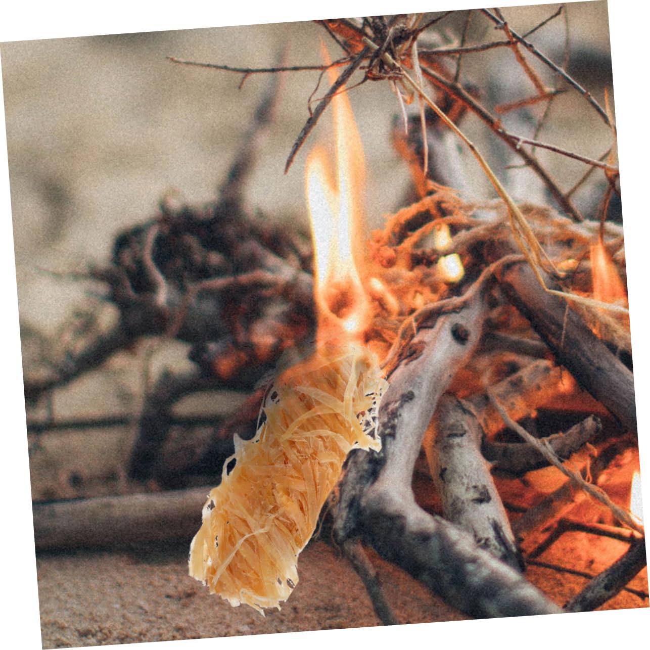 Happyyami de Iniciadores de Fuego de Madera Natural Cera para Encender Carbón Rápido 50 Piezas Resistentes al Clima, Ideales para Actividades al Aire Libre y Barbacoas
