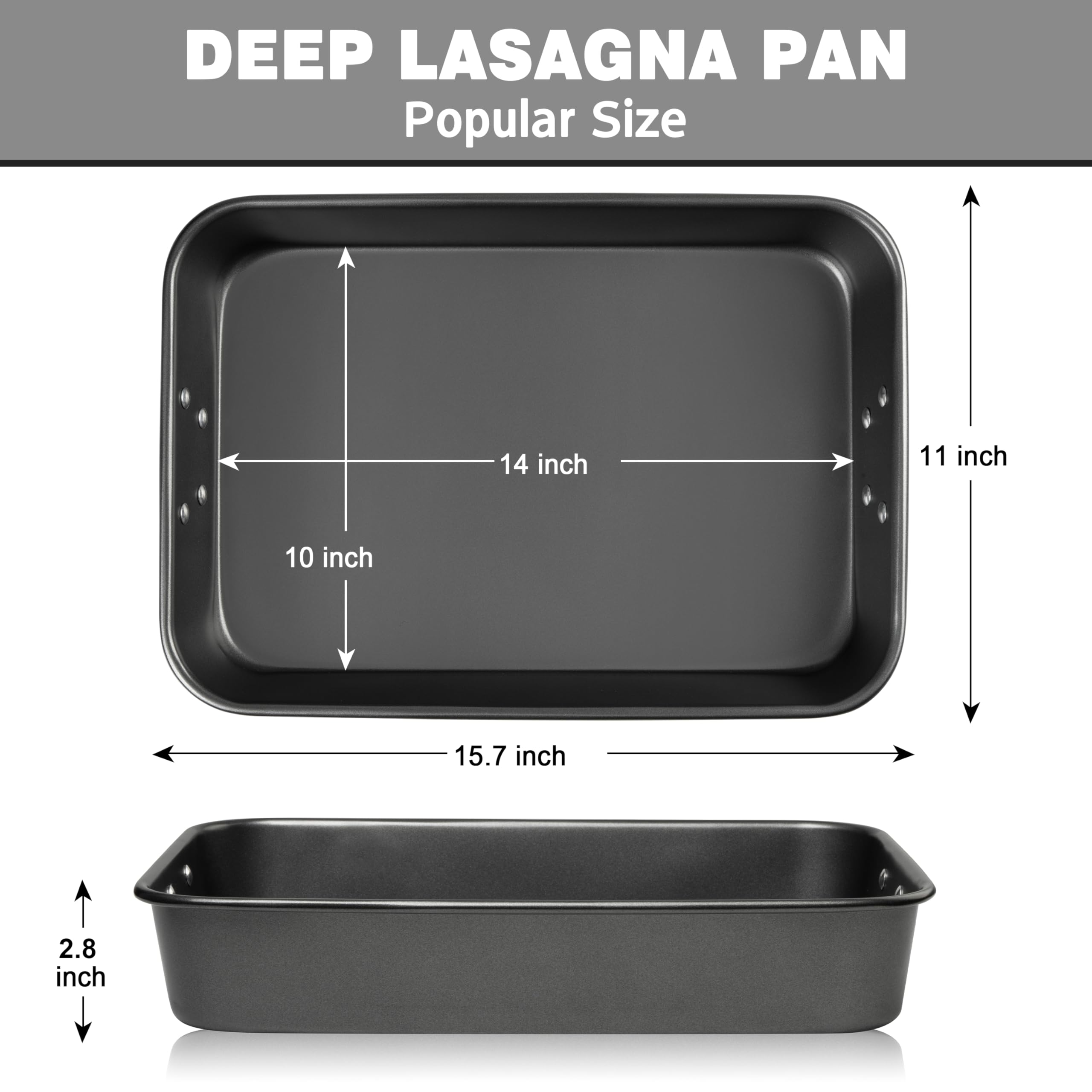 Tiawudi Lasagna Pan - Nonstick & Heavy Duty -2