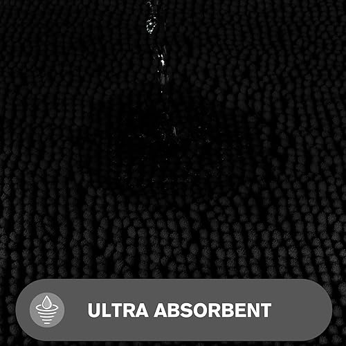 Miniatura 4 de Alfombra de baño pequeña de 12 x 18 pulgadas, lavable y absorbente, antideslizante, alfombra de baño de felpilla gruesa y suave para baño, ducha,