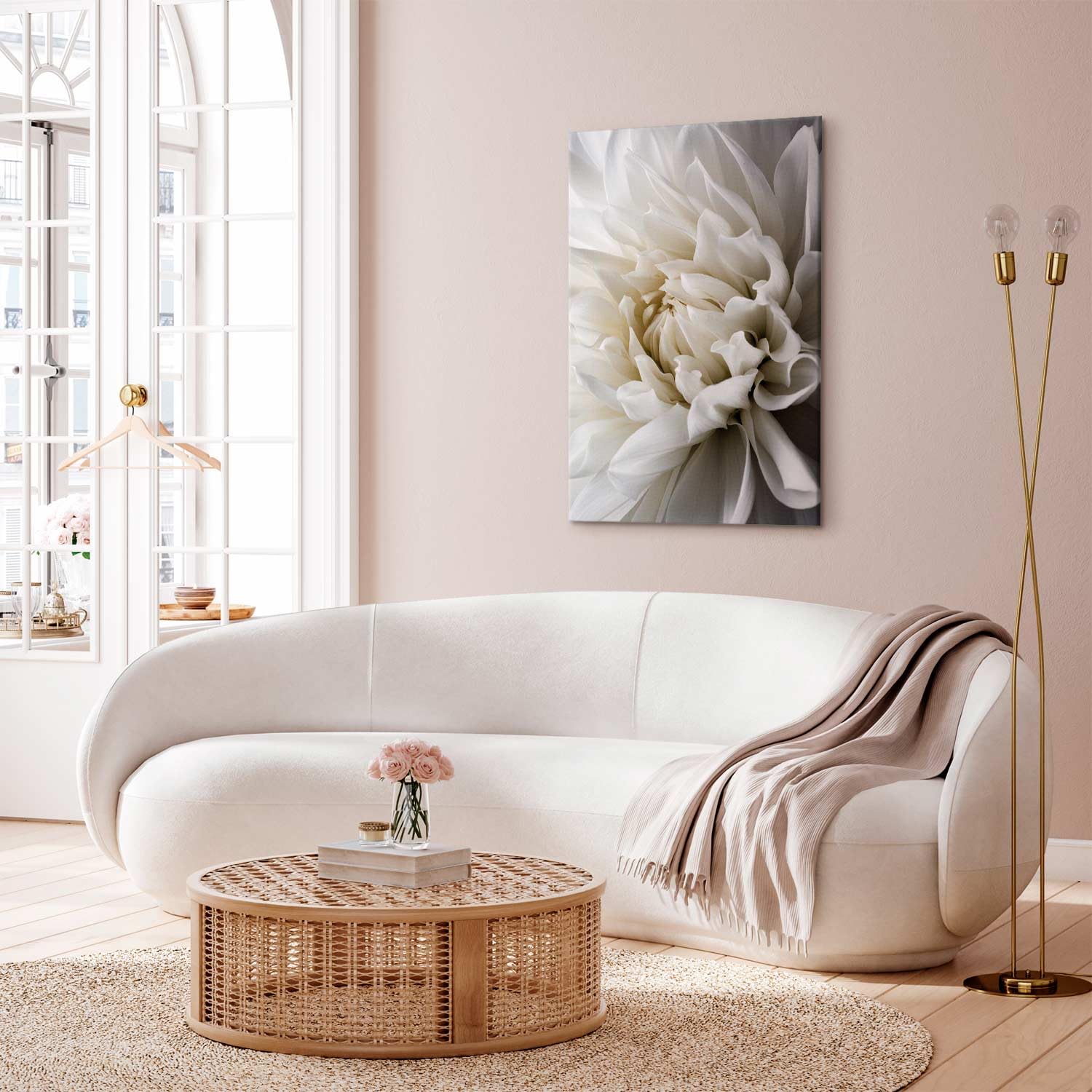 Cuadros B&D XXL - Quadro Fiori 80x120 cm 1 Pezzo - Stampa su Tela Strutturata XXL Grande - Quadri Moderni Soggiorno Grandi - Stampe da Parete Murale Arte Moderno Pittura - b-B-0112-b-a