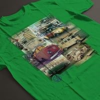 Vista 4 de Volkswagen Camiseta Camper Beetle Collage para hombre