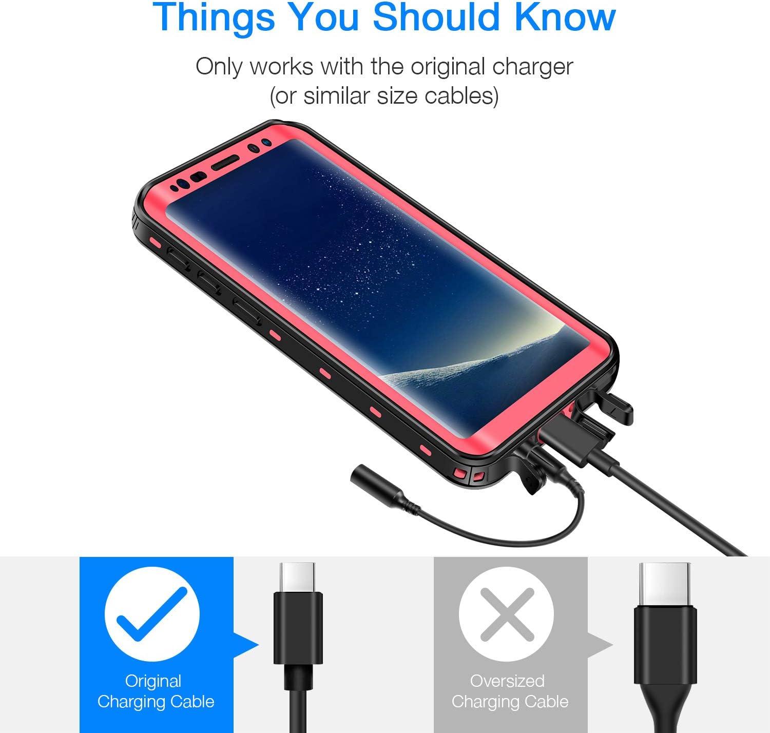 Waterproof Case for Galaxy Note 8, IP68 Waterproof Snowproof Shockproof and Dustproof Cover Case, Underwater Full Sealed Cover Case for Samsung Galaxy Note 8, 6.3 inch