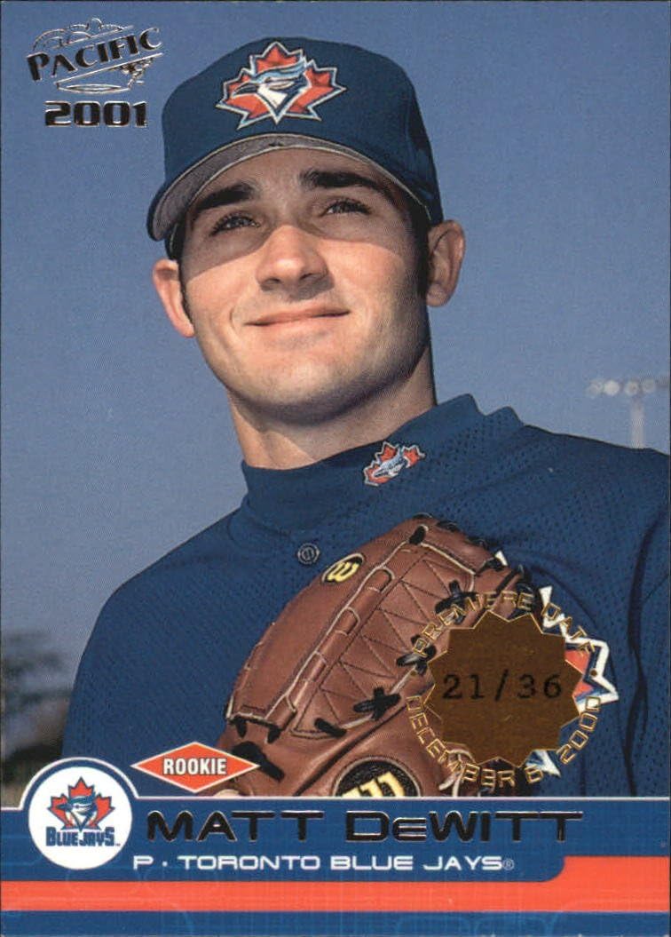 2001 Pacific 498 Matt DeWitt at Amazon's Sports Collectibles Store