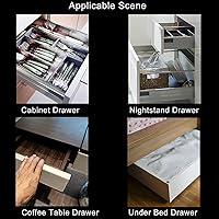 Vista 5 de Caminos de cajones resistentes, caminos para cajones, 1 par de extensiones completas, correderas de cajón de montaje lateral, rodamiento de bolas