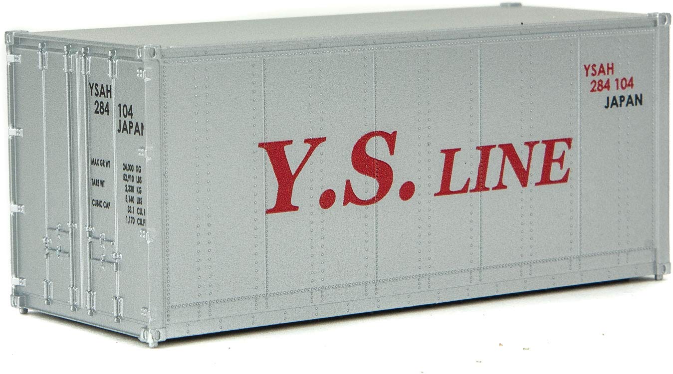 Walthers HO Scale 20' Smooth-Side Container Y.S. Line (Gray/Red)
