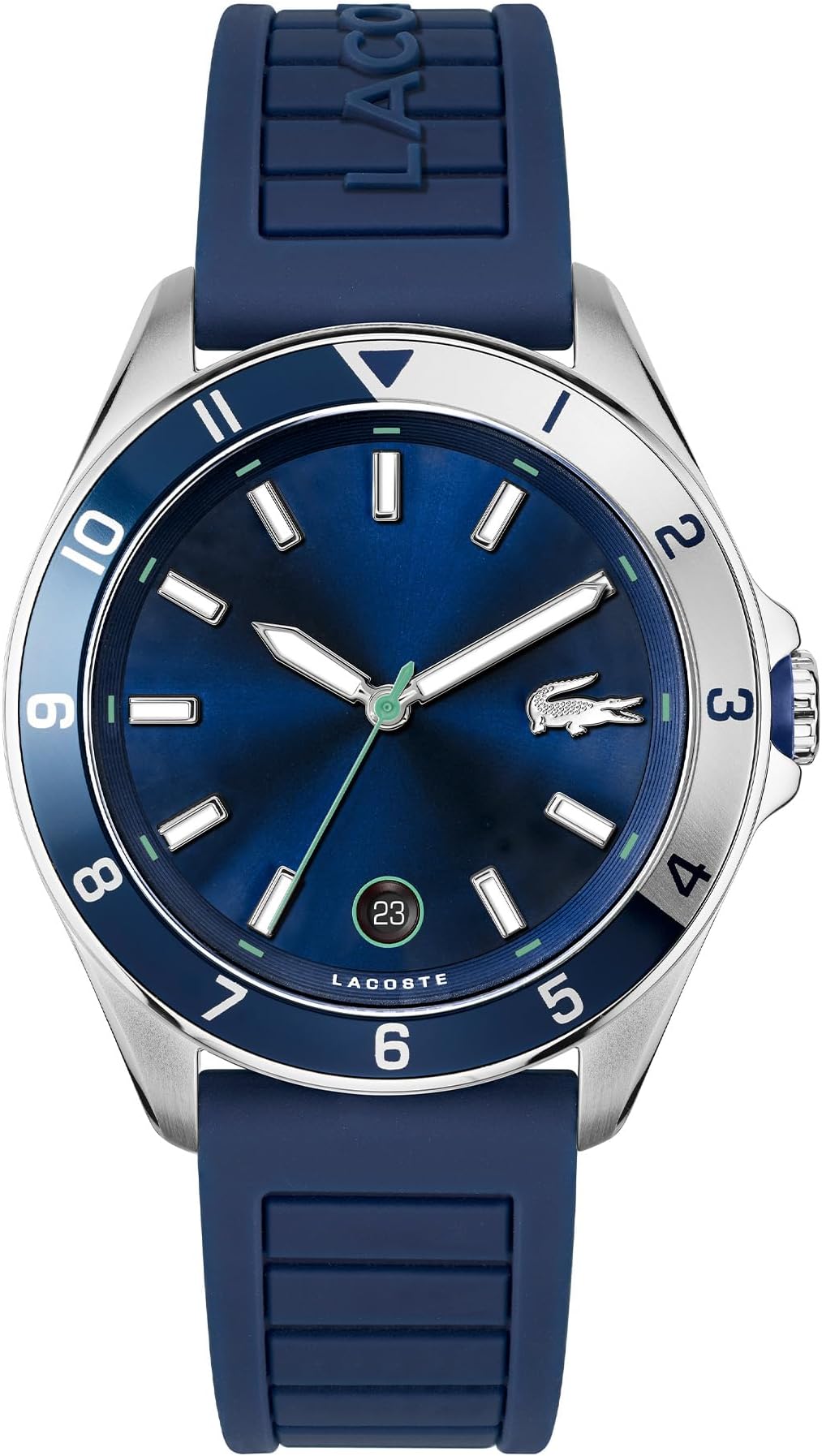 Lacoste Analogue Quartz Watch for Men Collection Tiebreaker with Silicone or Stainless Steel Bracelet