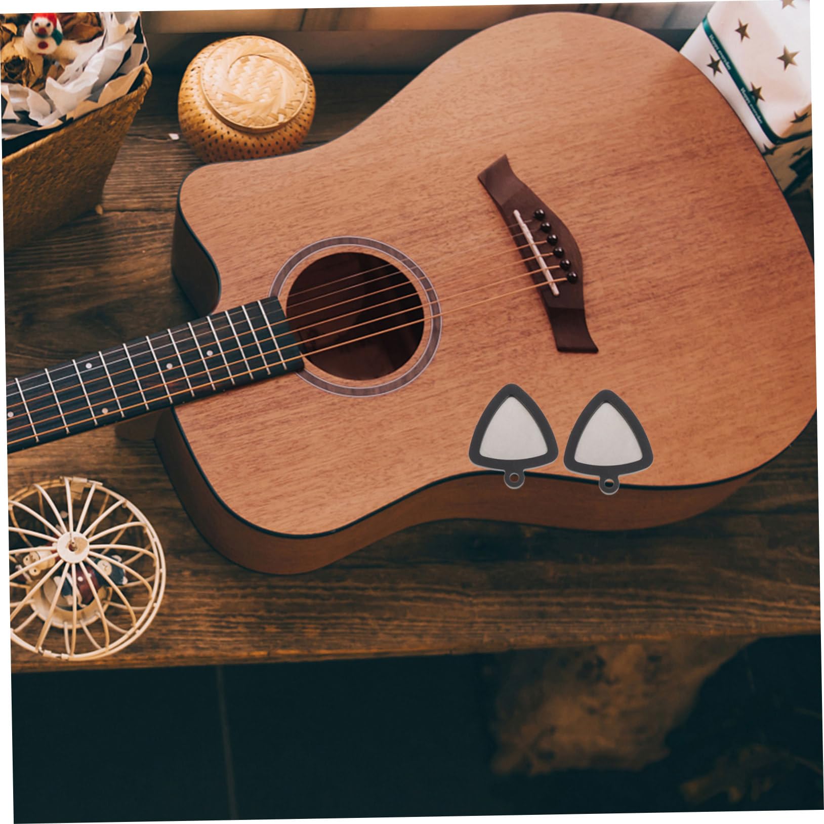 TOYANDONA 5 Zestawów Silikonowe Klipsy Pick Części Do Kostki Do Gitary Silikonowy Brelok Do Kluczy Uchwyt Na Kostkę Do Gitary Gitara Chwytak Ochraniacz Pozytywny i Żel Krzemionkowy
