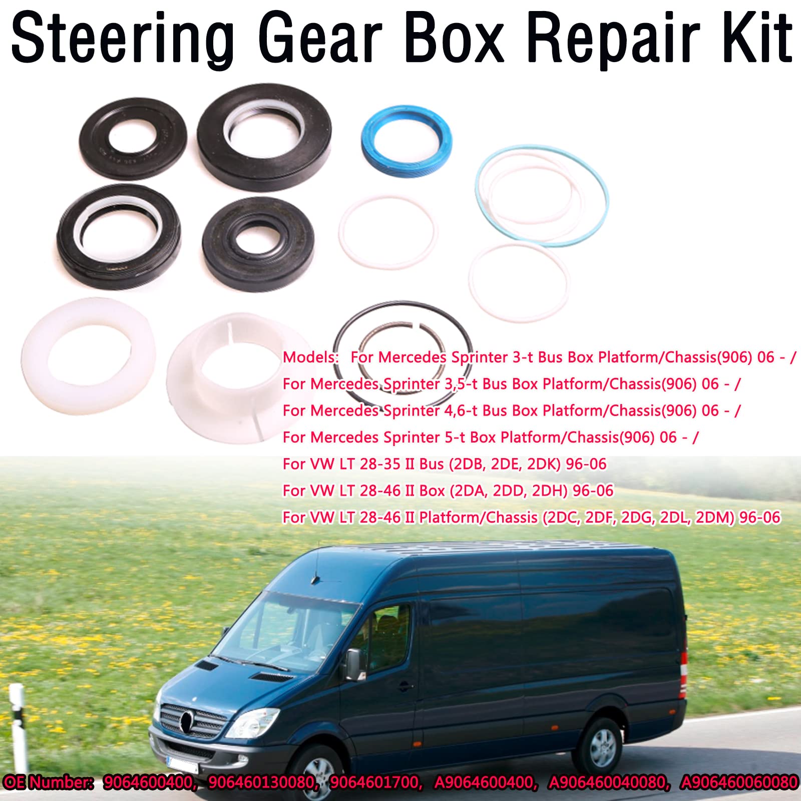 Lenkgetriebe Reparatur Kit für Mercedes Sprinter 906 für VW LT 28-35 28-46 Servolenkung Reparatur Kit 9064600400 9064601700 9064600600
