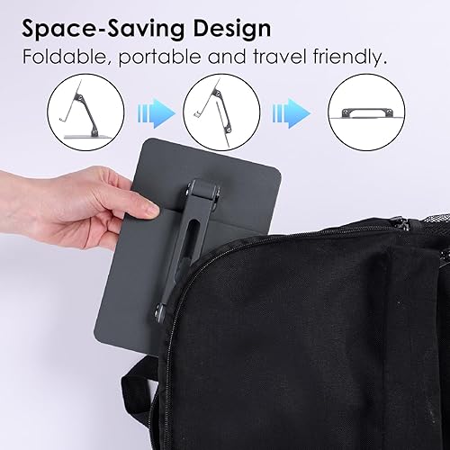 Miniatura 6 de Tablet Stand for Desk, Adjustable and Stable Tablet Holder, Multi-Angle Foldable, Universal Compatibility for 4-13.3 Inches Tablets (Dark Gray)