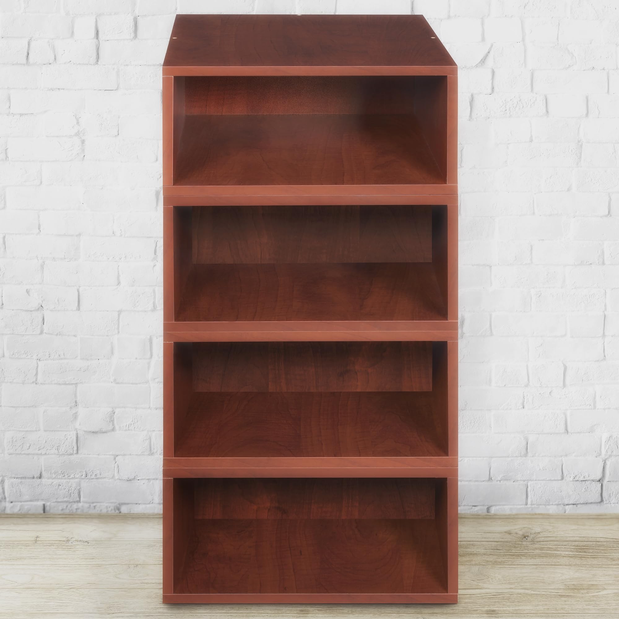 Niche Cubo Storage Set 4 Half Size Cubes, Warm Cherry