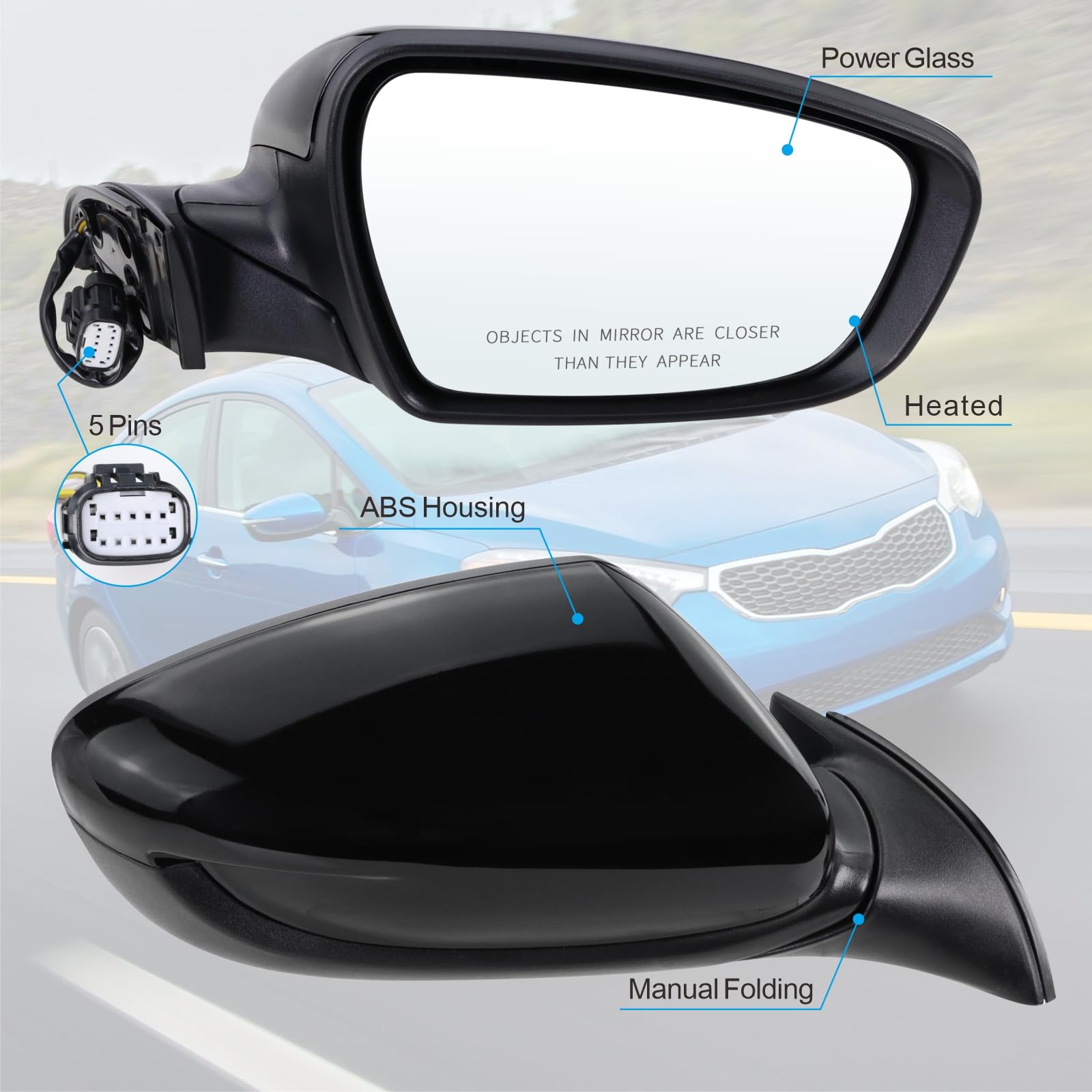 KIASMO Mirror IV 2018 限定1/14 サイン 皿 Amazon.com: Right Passenger Side Mirror Compatible with 2014 2015