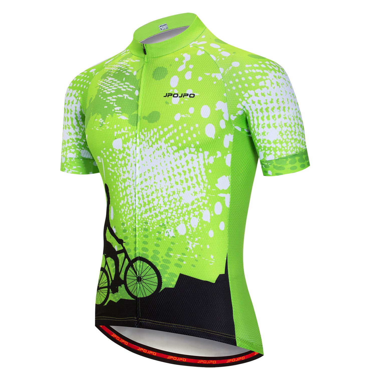 Weimostar Men's 1003 Cycling Jersey Bike Top Full Zipper Cycle Shirt Road Bicycle Riding Racing Mtb Mountain Clothing Green L