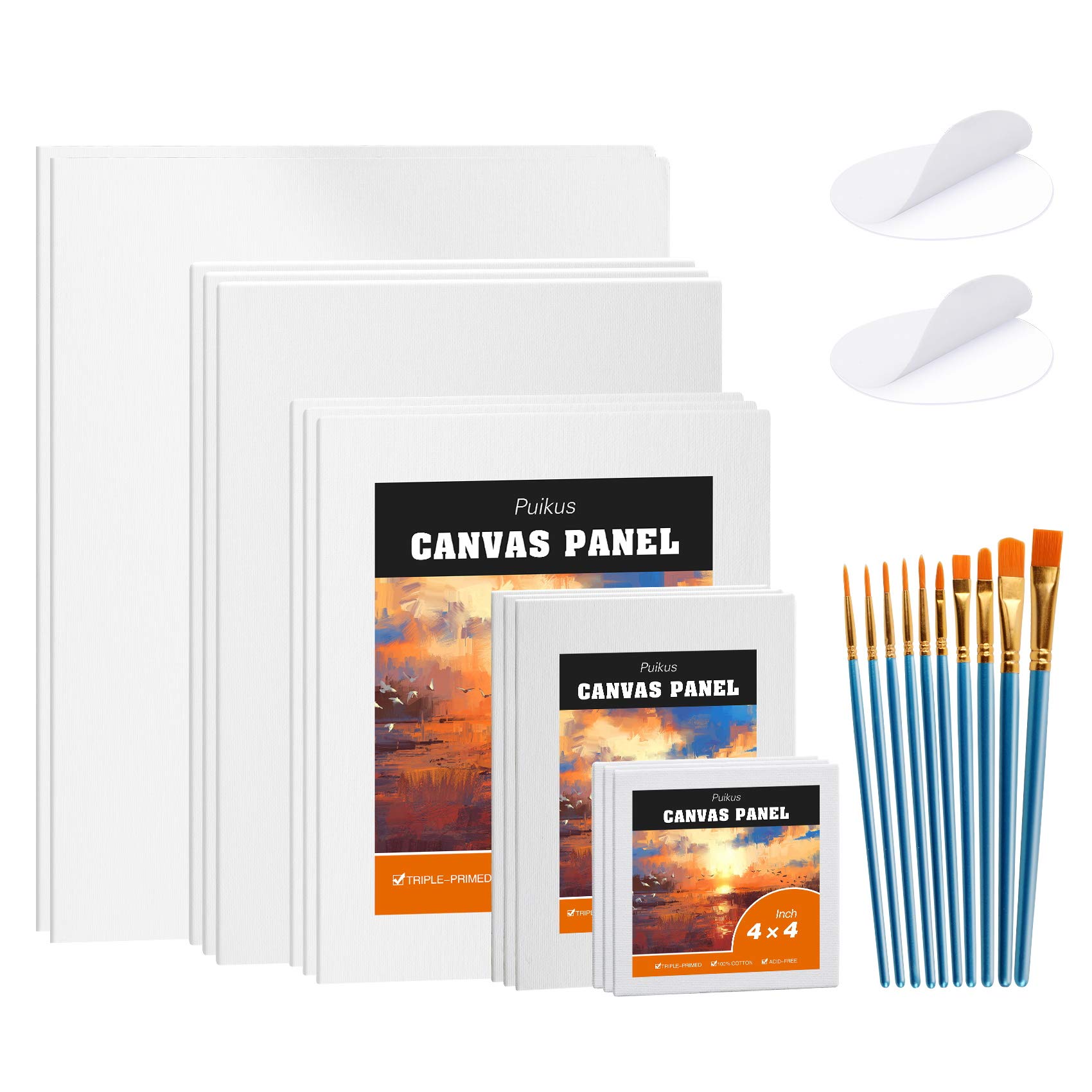 Buy Canvas Board for Painting Multi Pack, 8x10, 11x14, 4x4, 5x7, 9x12