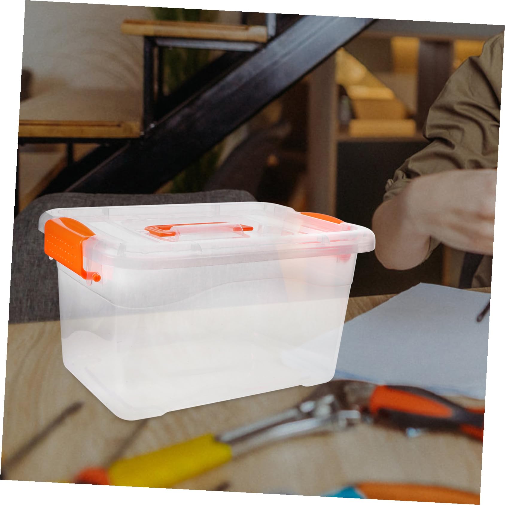 Alipis 6 piezas Cajas Organizadoras Transparentes de Contenedores de Almacenamiento Portátiles con Tapa y Asa Pequeñas Cajas para Despensa Oficina y Hogar