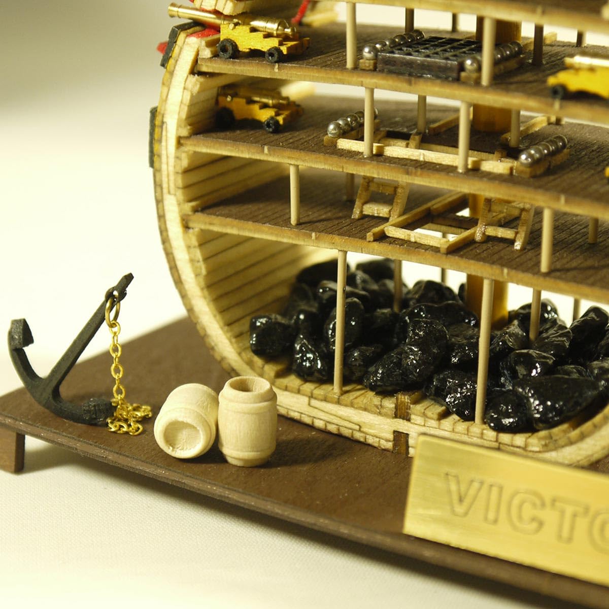 Puzzle in legno 3D per adulti, 1/200, sezione trasversale 3D, set da costruzione, 120 + pezzi, montaggio fai da te, puzzle 3D, in legno, nave a vela, barca a vela, steampunk, modello in legno 3D