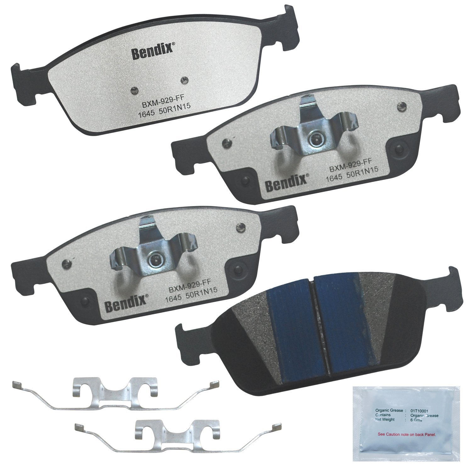 Bendix Fleet Metlok MKD1645FM Semi-Metallic Front Brake Pads for Ford Escape 2016-2013, Transit Connect 2023-2014