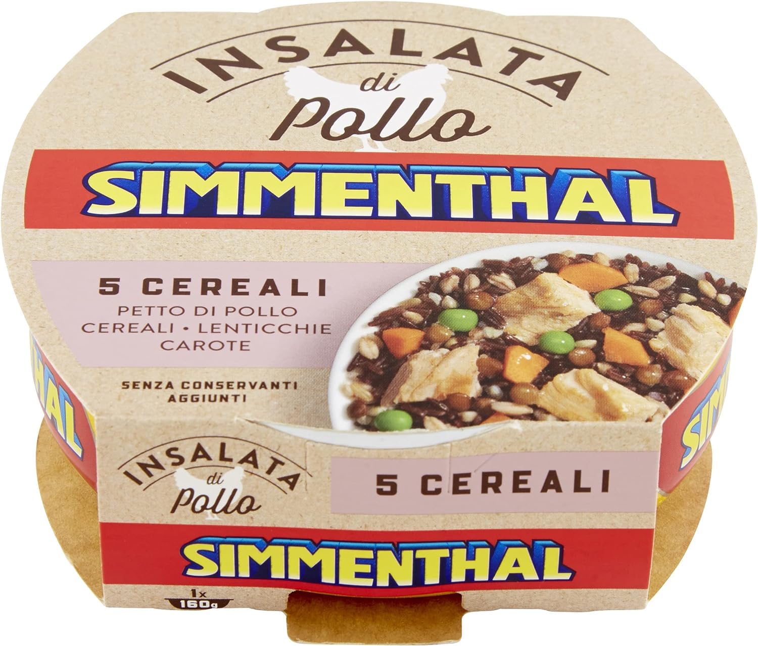 6x Simmenthal - 5 Cereali: Hähnchenbrustsalat mit 5 Körnern und ausgewähltem Gemüse, 160 gr + Italian Gourmet polpa 400g