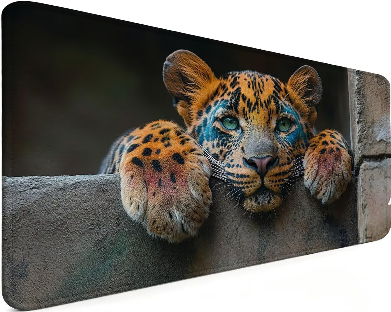Tappetino Mouse XXL 800x400x3mm Tappetino Mouse Pad Leopardo Q-73AV7