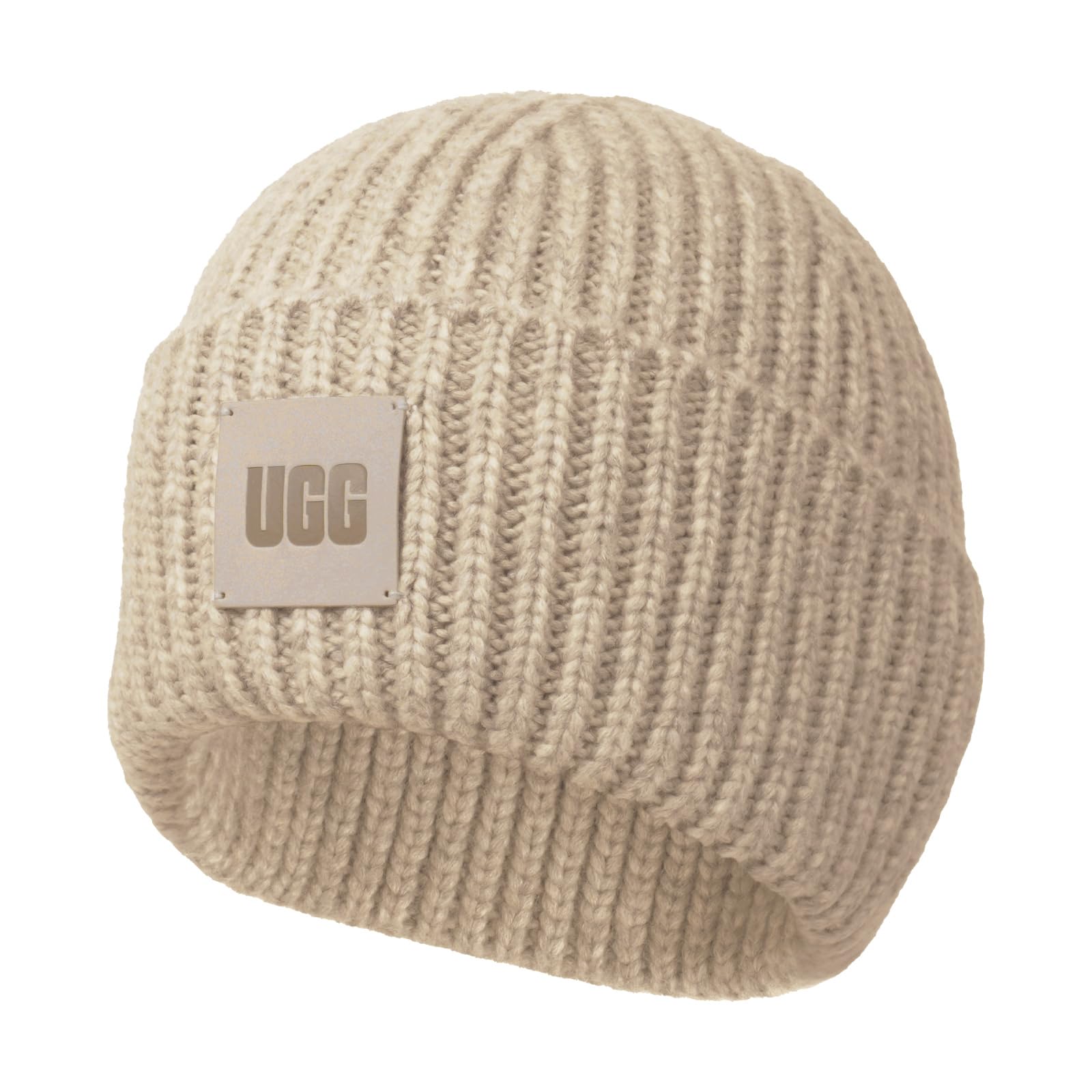 UGG - W Chunky Rib Beanie W Logo, W Chunky Rib Beanie W Logo Donna