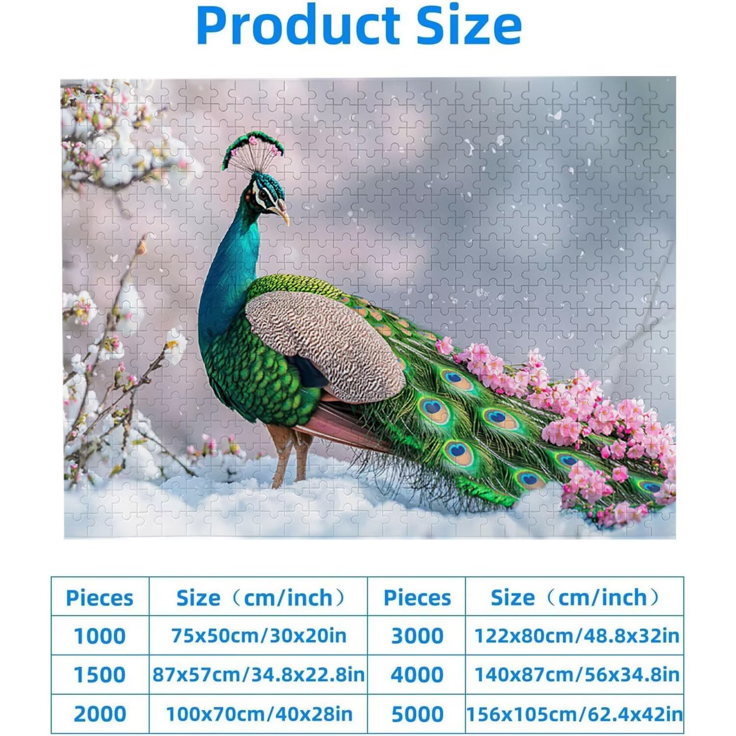 1500 Pezzi di Puzzle, pavone1500 Pezzi di Puzzle per Adulti, Regalo di Anniversario, Regalo di Natale, Decorazione Della Casa, Prevenzione Della Degenerazione Cerebrale Negli Anziani v-515
