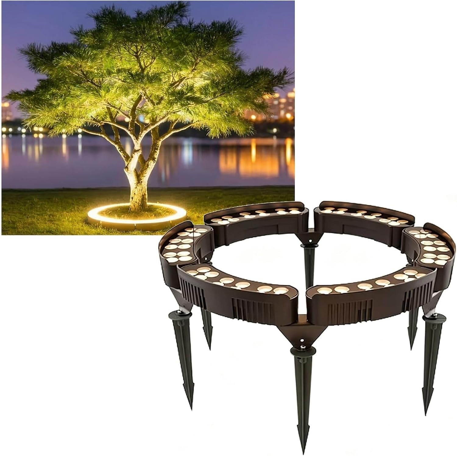 k3Mq9Rw Solar Tree Lights Landscape Lighting Tree Lights, Suitable For Patios, Gardens, Courtyards, And Palm Trees(Blue,6 Packs)