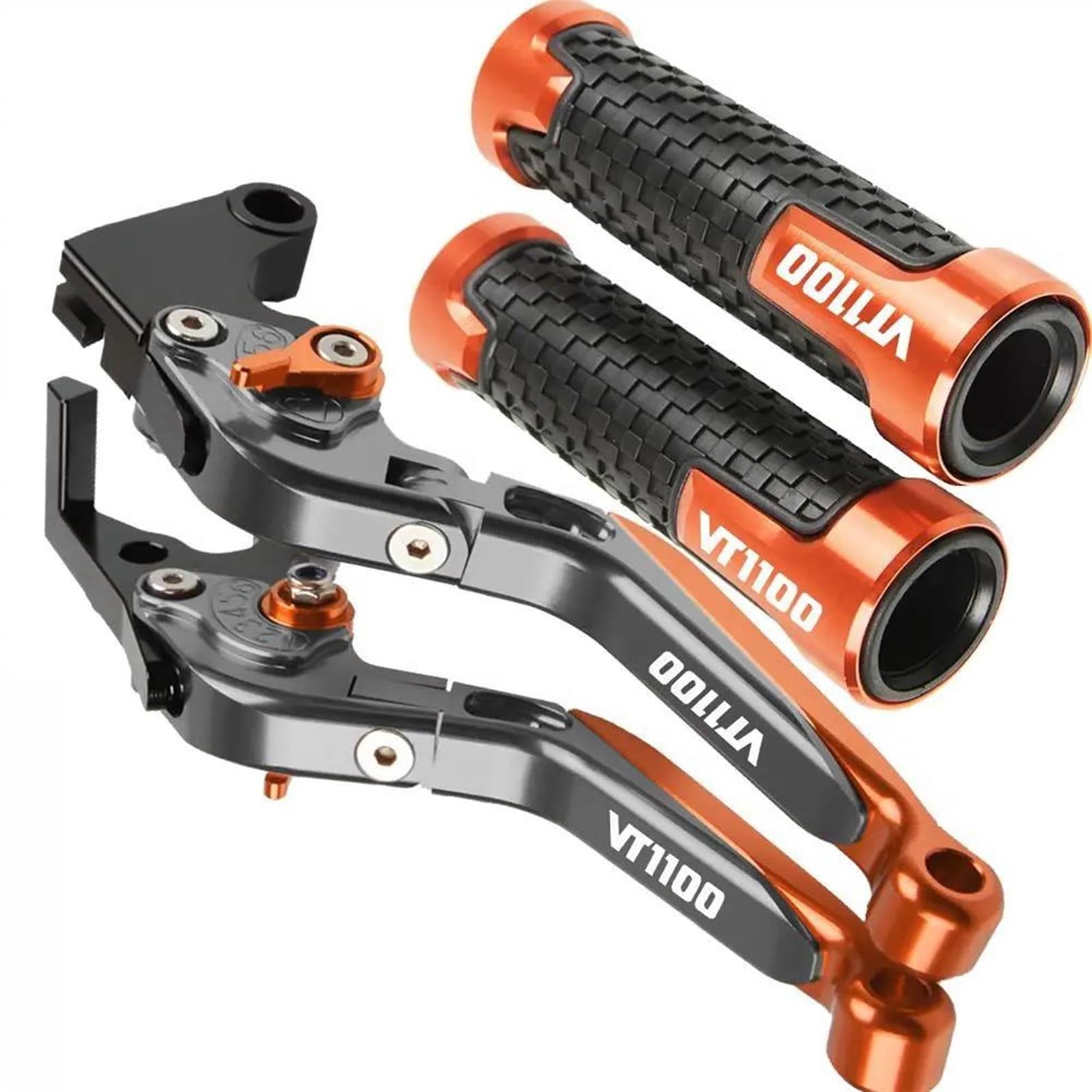 Leviers de frein moto Honda VT1100 commande CNC et poignées de guidon 1995-2007