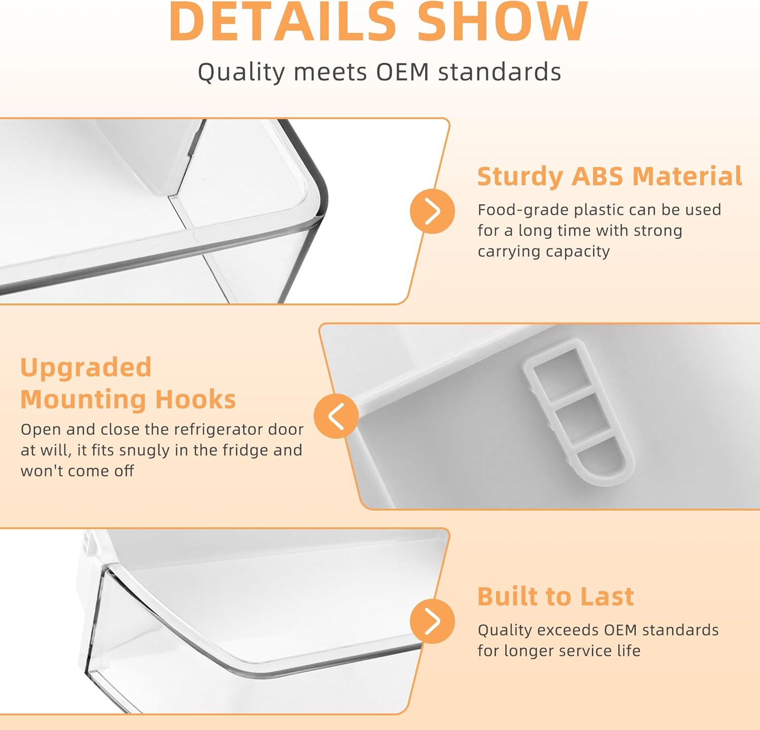 DA97-12657A Refrigerator (LEFT) Door Shelf Bin Replacement Fit for Sam-sung RF260BEAESR RF261BEAESR RF261BEAESP Refrigerator, Replace AP5621270 DA63-06867 Fridge Door Basket Bin By Fetechmate