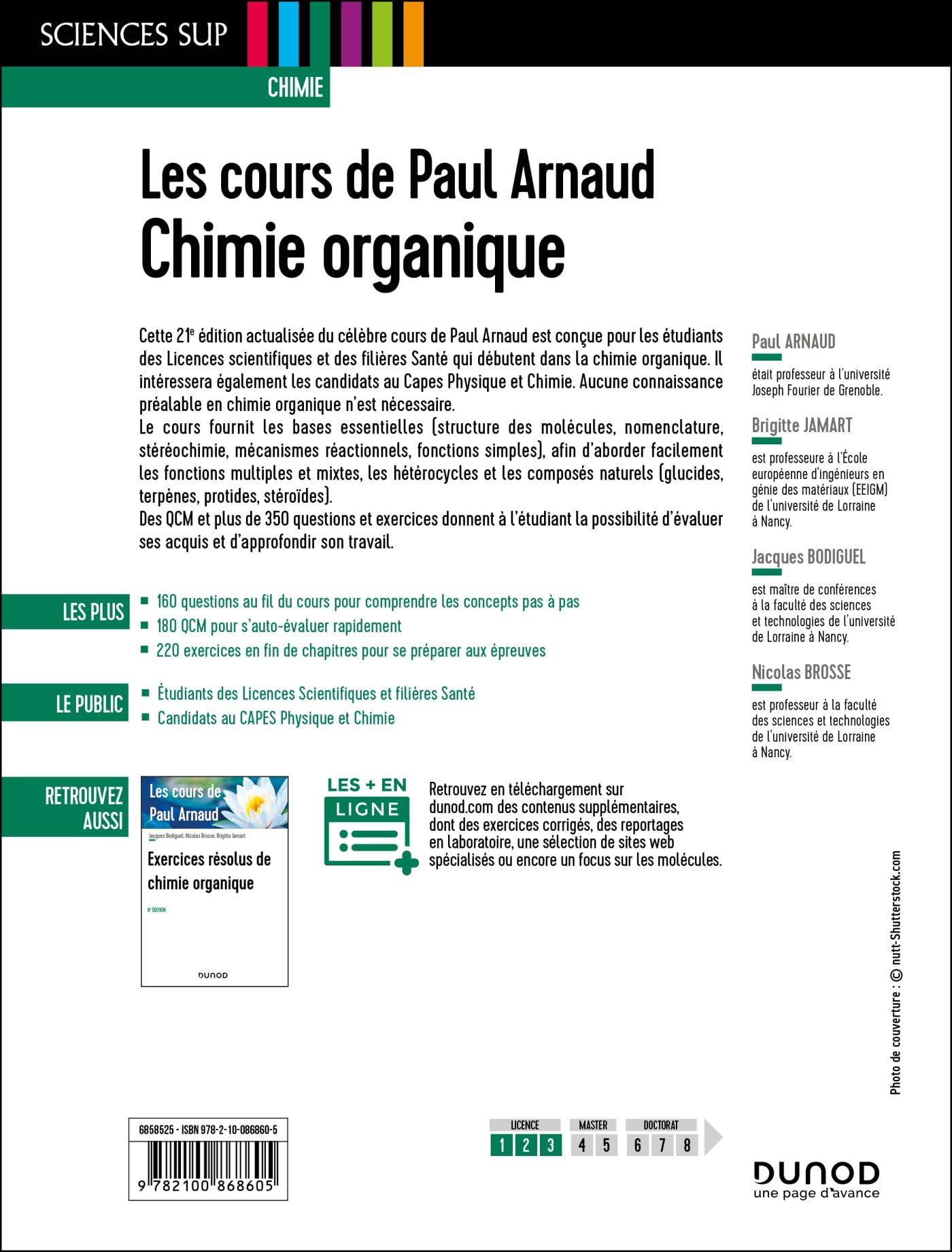 Les cours de Paul Arnaud - Cours de Chimie organique - 21e éd.: Cours avec 350 questions et exercices corrigés
