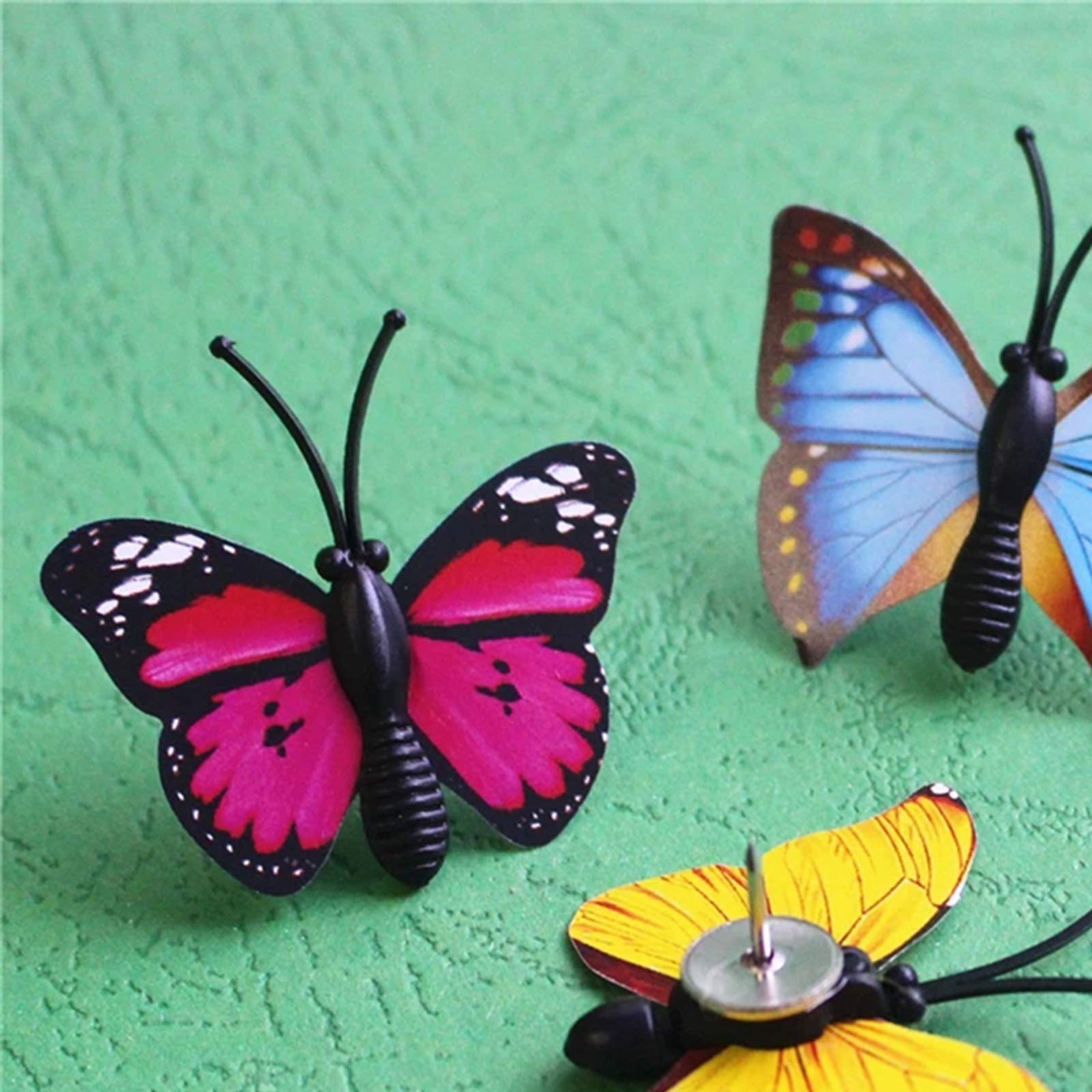 Lot de 10 punaises papillon pour tableau en liège - 30 punaises pour mur de photos à la maison