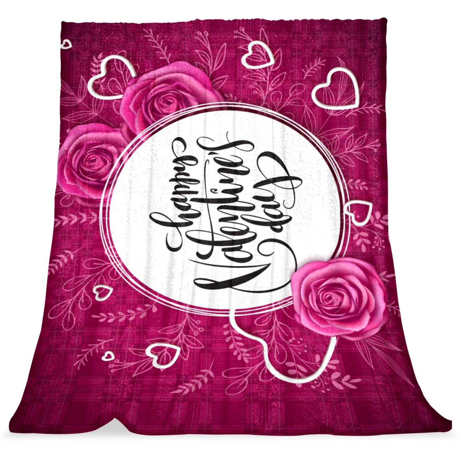 Couverture de lit douce fleurs rose pourpre pour calmer le froid du soir