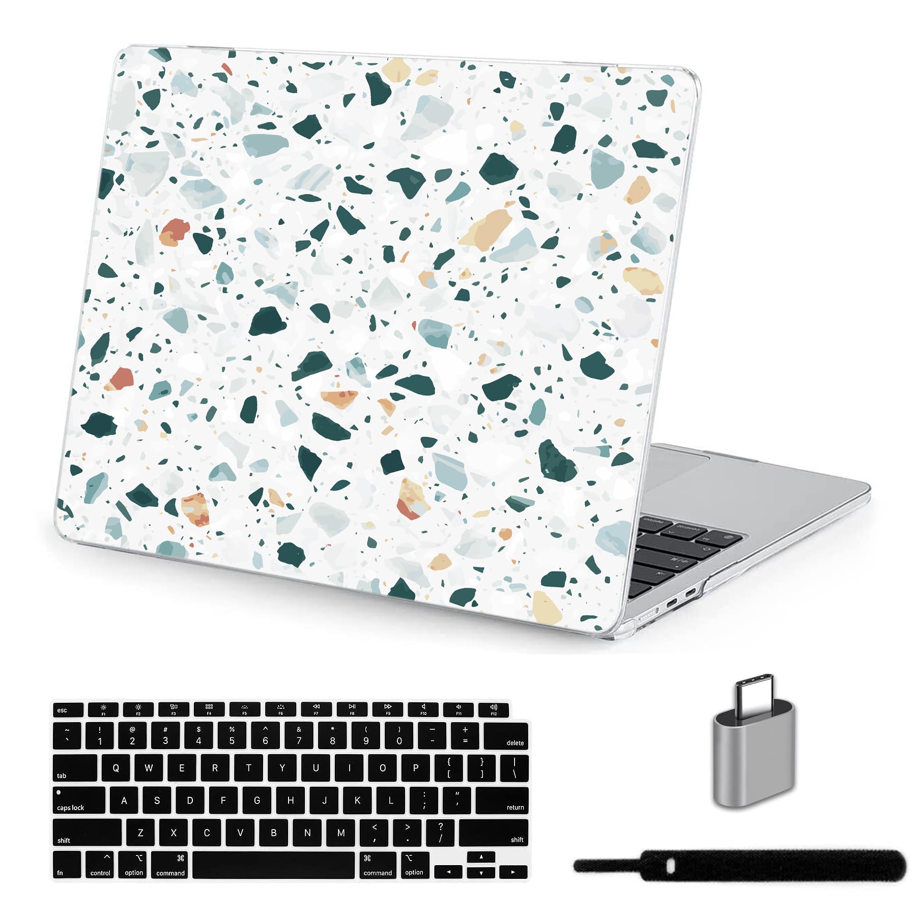 LanBaiLan Case Compatible for MacBook Air 13.6 inch M4 M3 M2 Chip 2022 2023 2024 2025 Release with Touch ID Model A2681 A3113 A3240, Plastic Hard