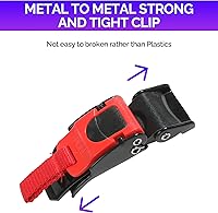 Vista 3 de RACOONA Hebilla de Botón para Casco, Hebilla de Liberación Rápida para Correa de Casco de Motocicleta, Accesorios para Automóvil Clip de Velocidad