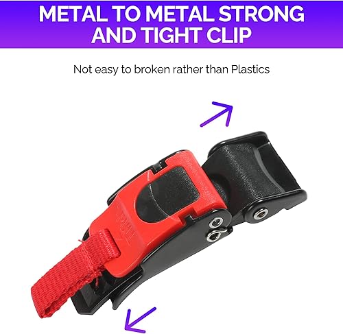 Miniatura 3 de RACOONA Hebilla de botón para casco, cierre de correa de hebilla de liberación rápida para casco de motocicleta, accesorios de automóvil, clip de