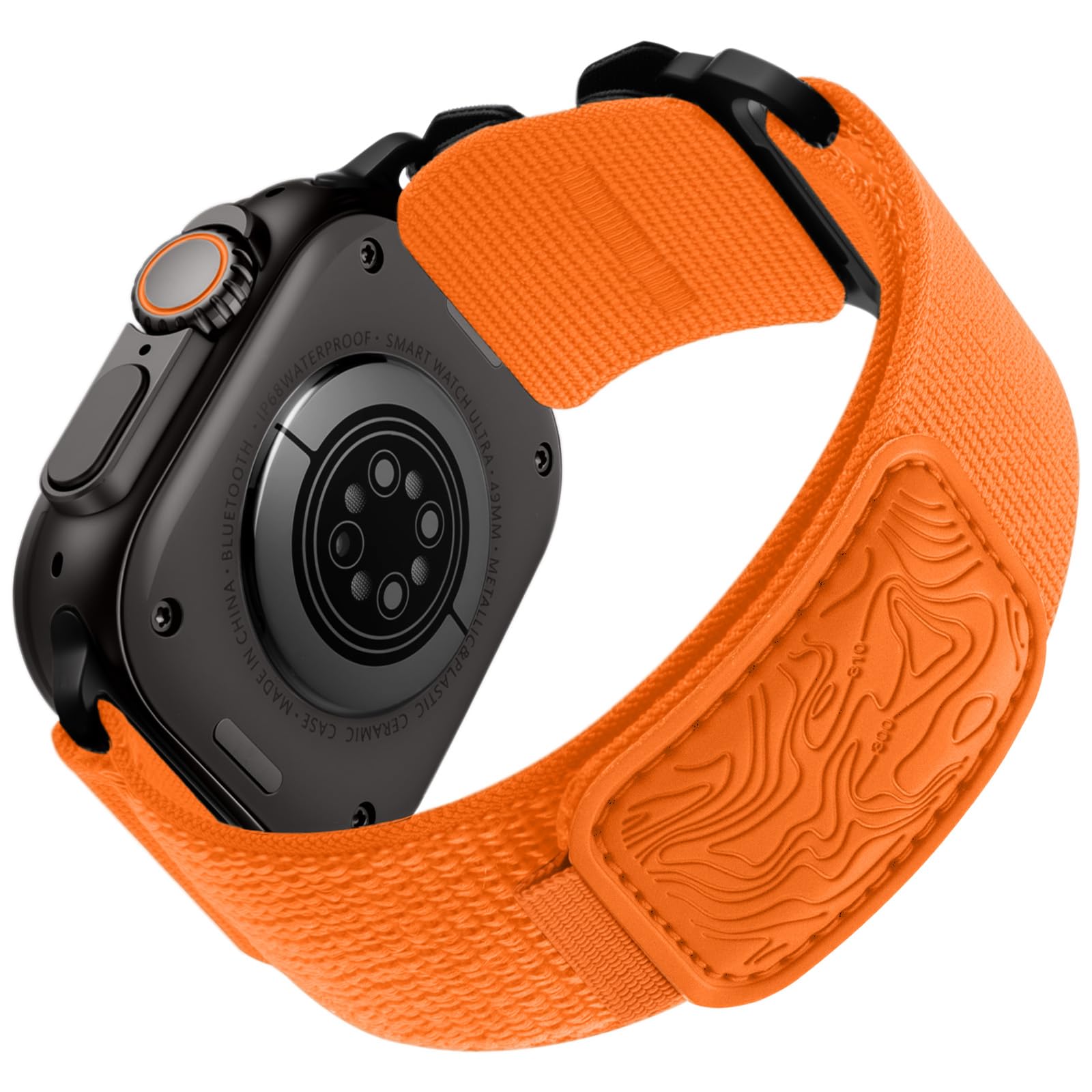 Bandletic Nylon Sport Armband Kompatibel mit Apple Watch - Weiches Armband für iWatch Ultra 3 2 1 49mm, Series 11 10 46mm, 9/8/7 45mm, SE3/6/5/4 44mm, 3/2/1 42mm, Robustes Uhrarmband für Herren Damen
