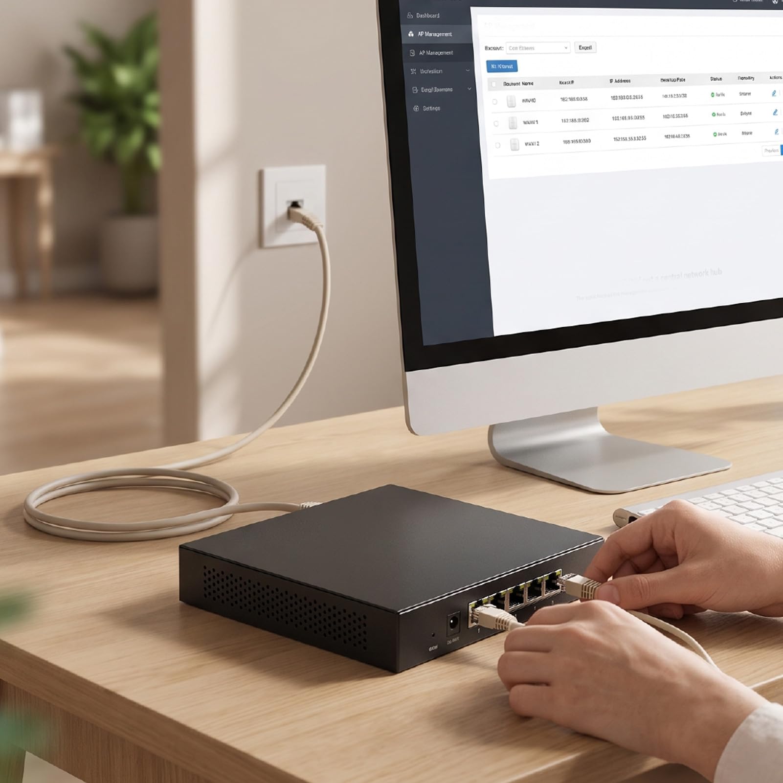 Sxhlseller Managed 5 Port PoE Switch for Home and Hotel Use | Controllo LED avanzato, configurazione semplice, flessibilità nell\'implementazione