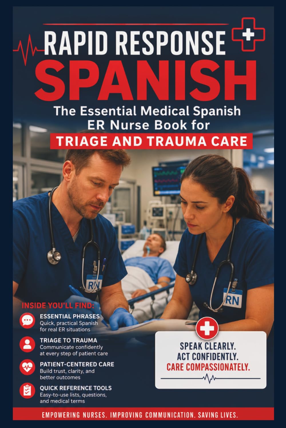 Rapid Response Spanish: The Essential Medical Spanish ER Nurse Book for Triage and Trauma Care