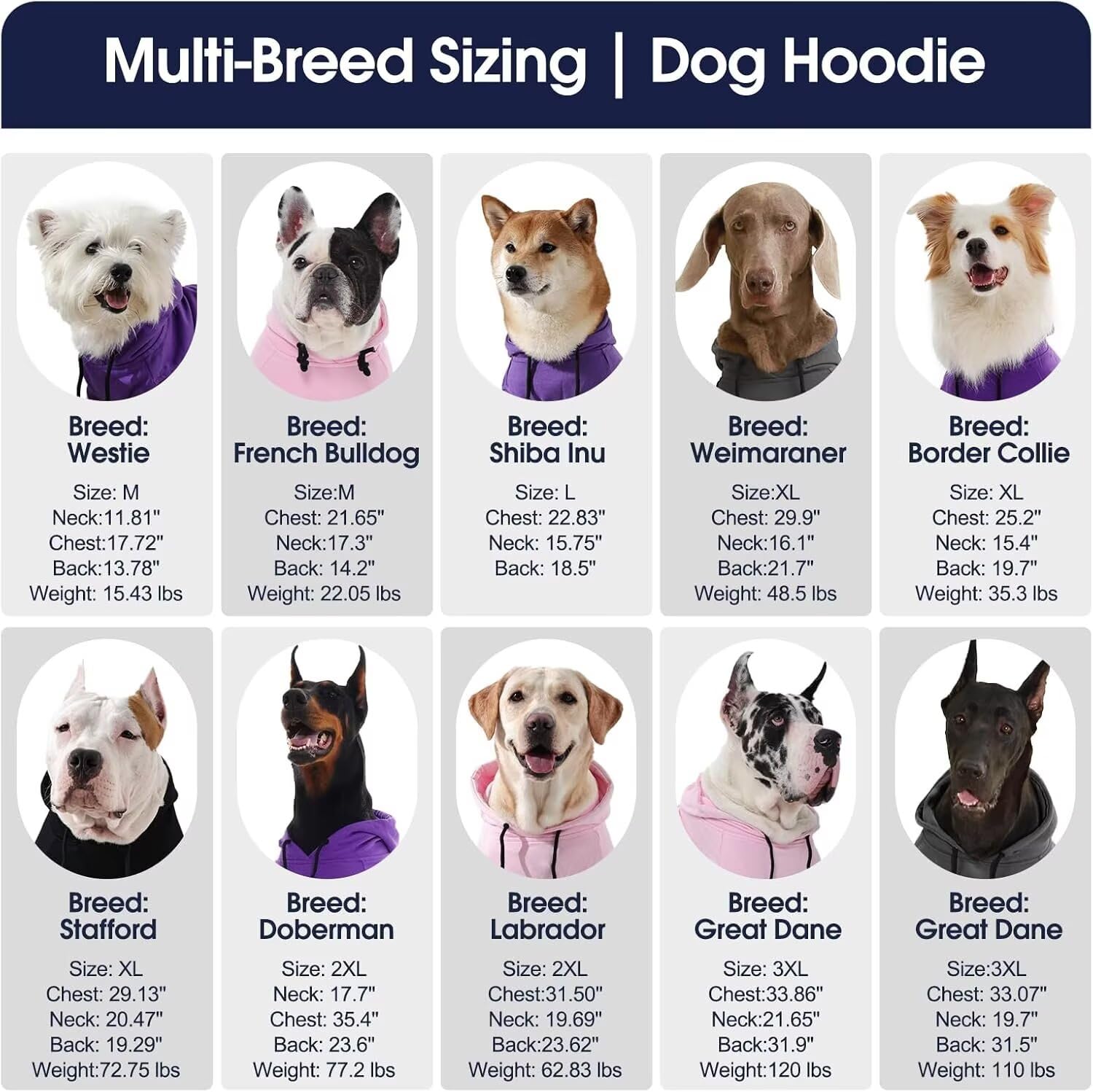 IECOii Sudadera con capucha para perros grandes, ropa para perros grandes con capucha para perros extragrandes, sudadera con capucha para otoño e invierno, ropa para Perros Grandes Doberman, suéter de
